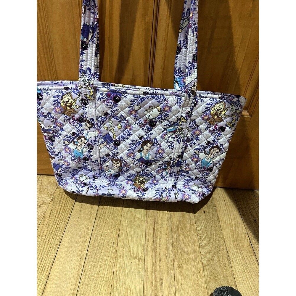 NWT Vera Bradley Disney Small Vera Tote Bag Belle Floral Limited Edition - Picture 7 of 8